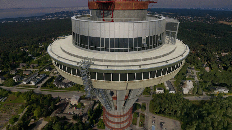 Fly around the TV tower